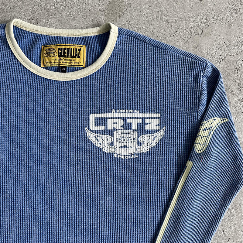 Corteiz Knit Shirt Crtz Gasolina Waffle Longsleeve Top