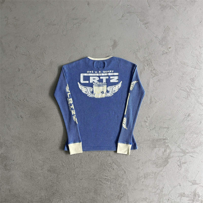 Corteiz Knit Shirt Crtz Gasolina Waffle Longsleeve Top