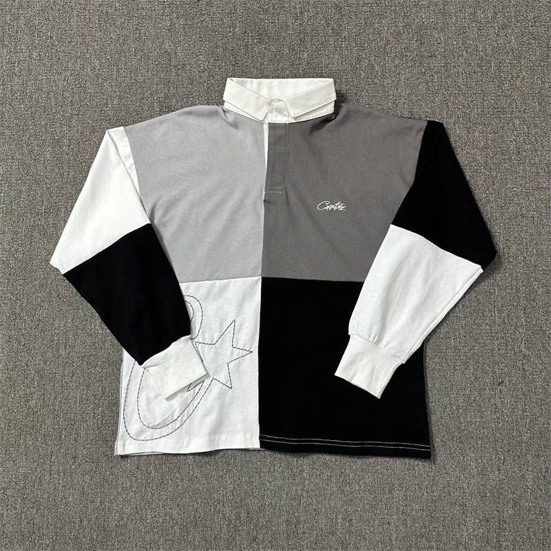 Corteiz Rugby Shirt Crtz C Star Polo Long Sleeve Top