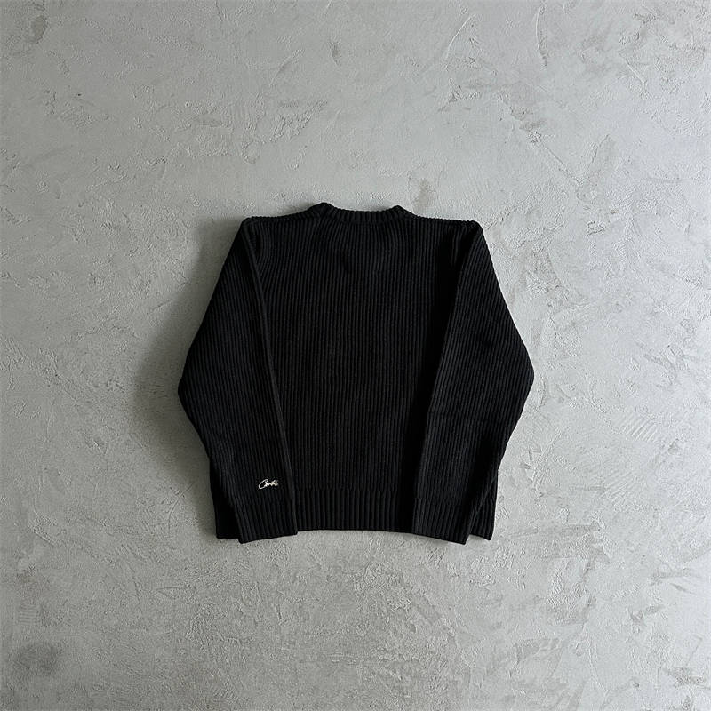 Corteiz Knit Sweater | Classic CRTZ Alcatraz Logo Long Sleeve Jumper