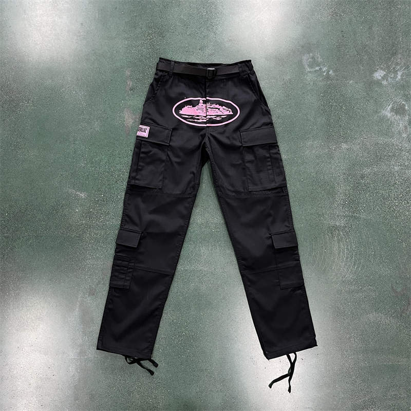 Corteiz Cargos Pants Crtz Alcatraz Logo Print Trousers Collection