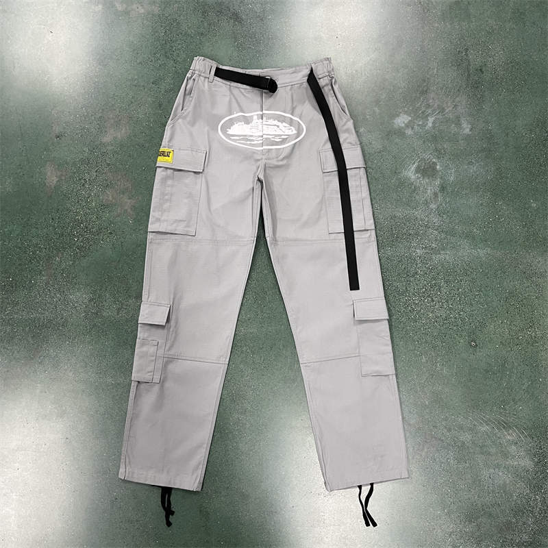 Corteiz Cargos Pants Crtz Alcatraz Logo Print Trousers Collection