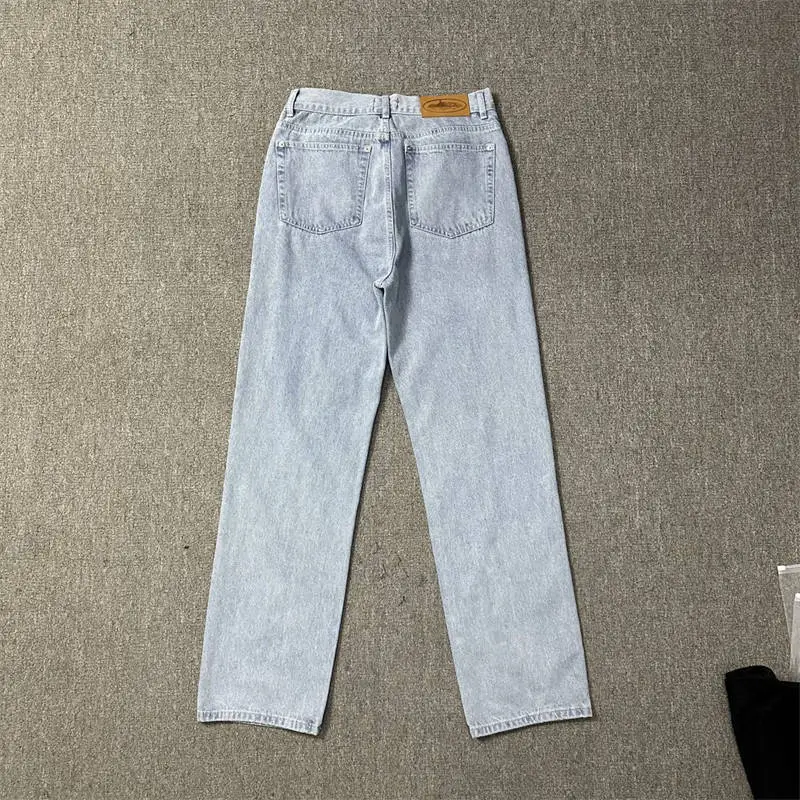Corteiz Jeans Alcatraz Print Pants Crtz Baggy Denim Trousers