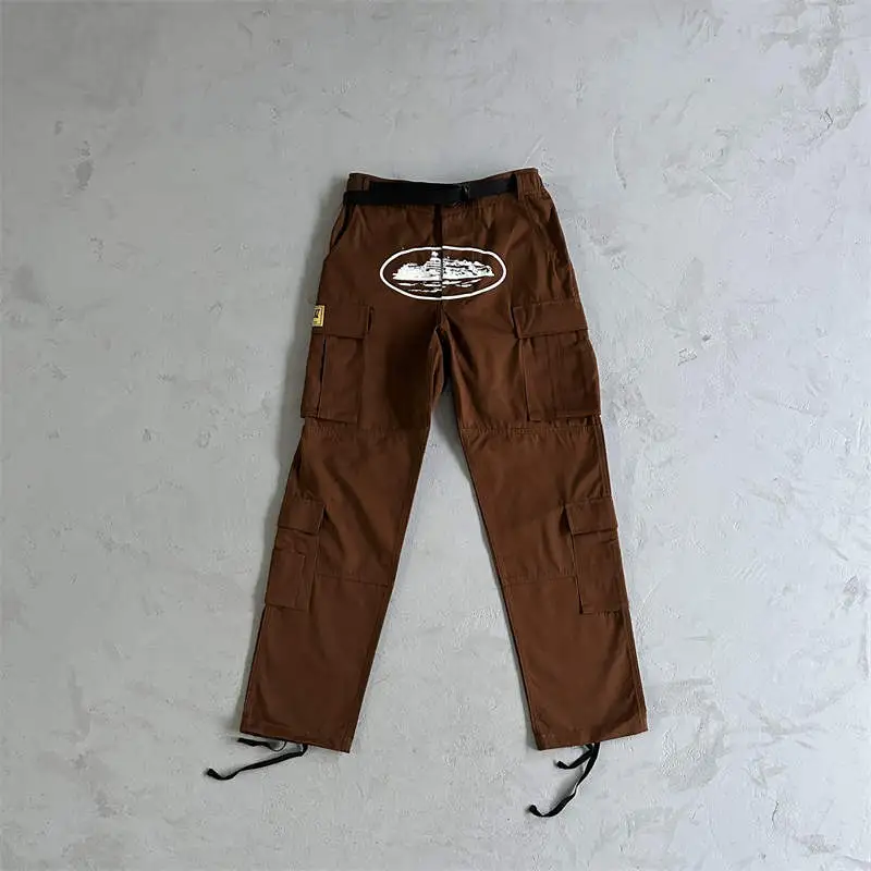 Corteiz Cargos Pants Crtz Alcatraz Logo Print Trousers Collection