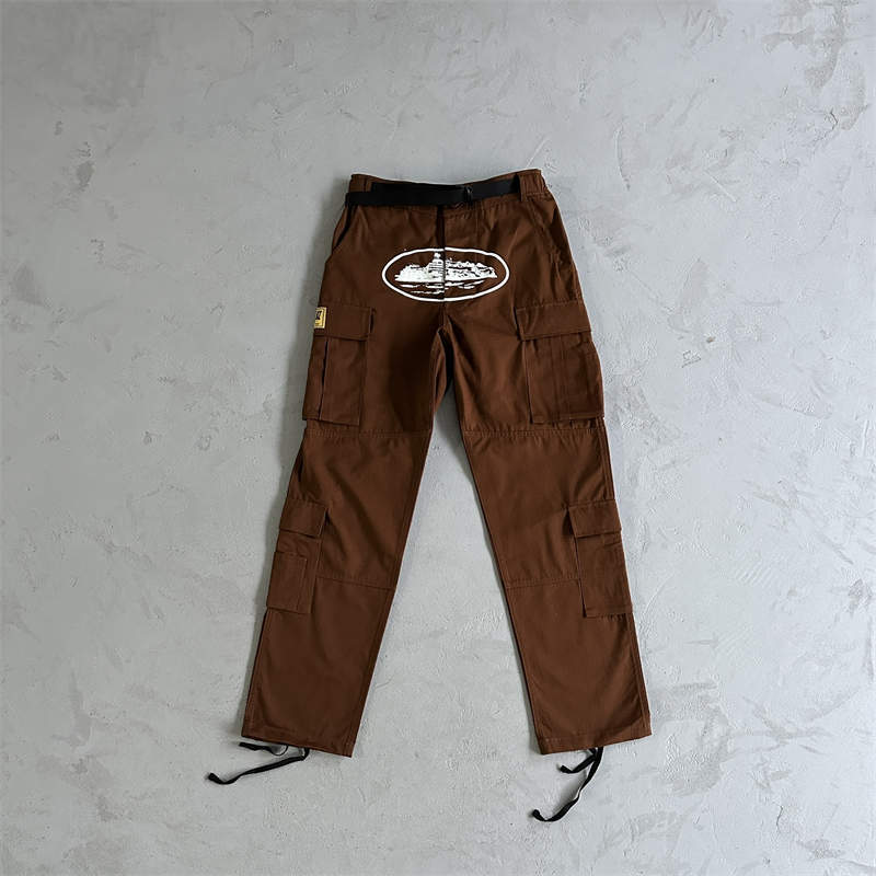Corteiz Cargos Pants Crtz Alcatraz Logo Print Trousers Collection