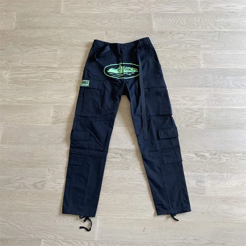 Corteiz Cargos Pants Crtz Alcatraz Logo Print Trousers Collection