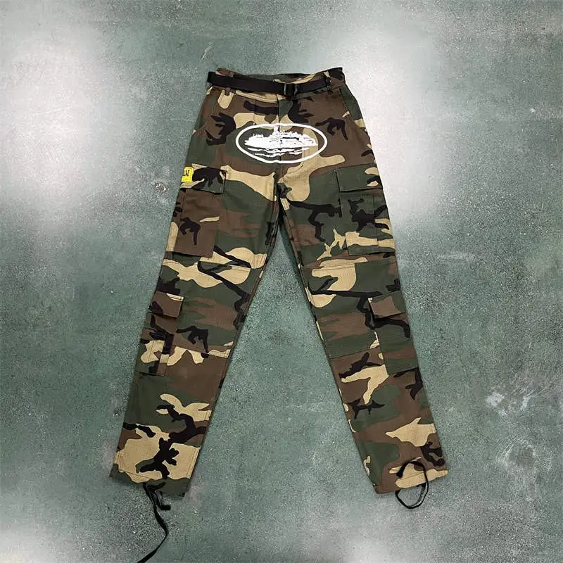 Corteiz Cargos Pants Crtz Alcatraz Logo Print Trousers Collection