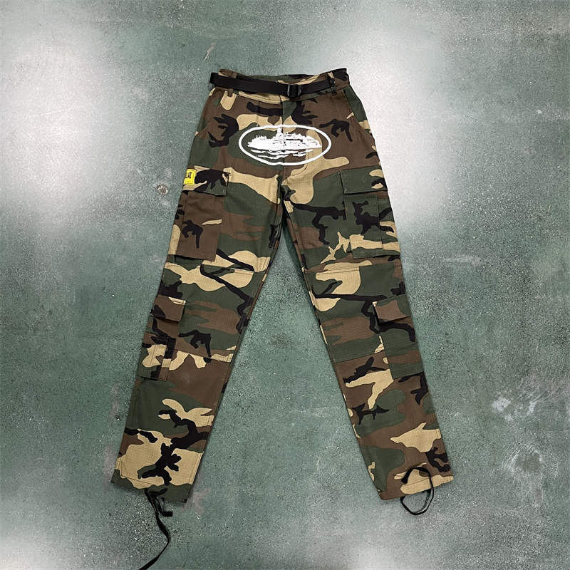Corteiz Cargos Pants Crtz Alcatraz Logo Print Trousers Collection