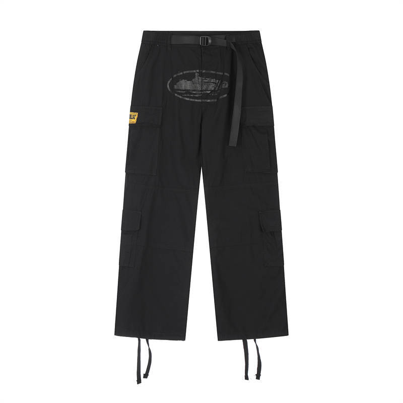 Corteiz Cargos Pants Crtz Alcatraz Logo Print Trousers Collection