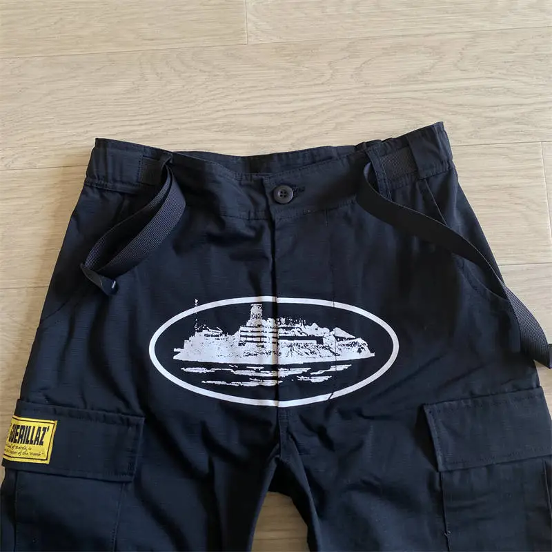 Alternate view of black utility cargo trousers from Hipstersbuy
