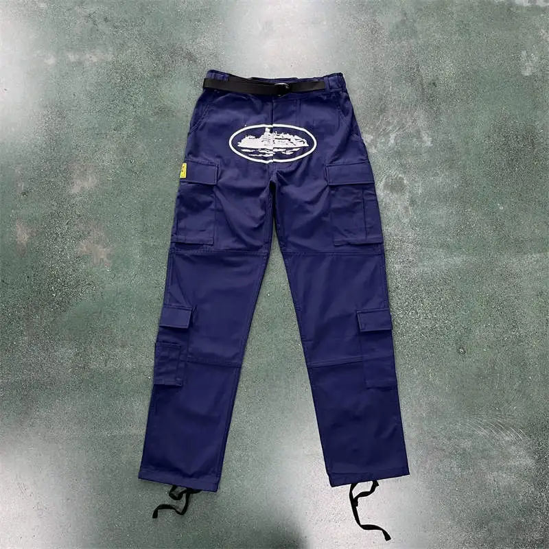 Corteiz Cargos Pants Crtz Alcatraz Logo Print Trousers Collection