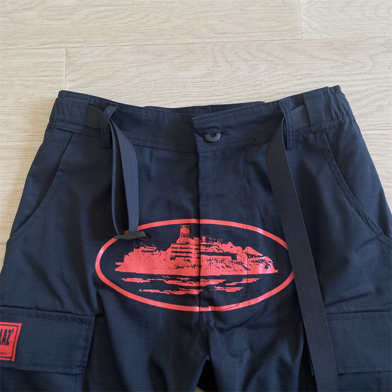 Corteiz Cargos Pants Crtz Alcatraz Logo Print Trousers Collection