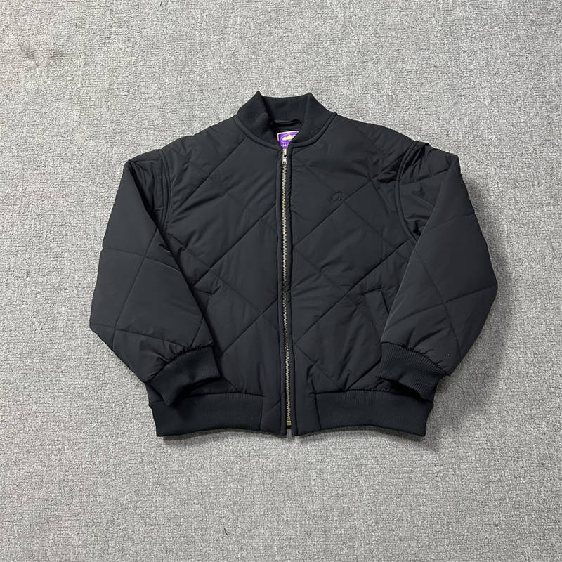Corteiz Puffer Crtz Olde English Quilted Bomber Jacket