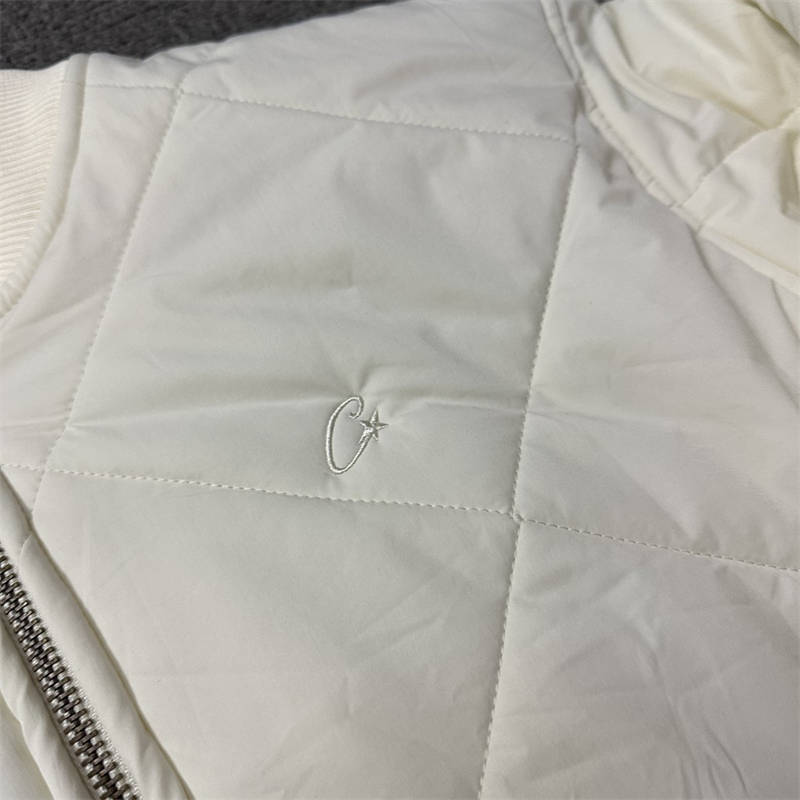 Corteiz Puffer Crtz Olde English Quilted Bomber Jacket
