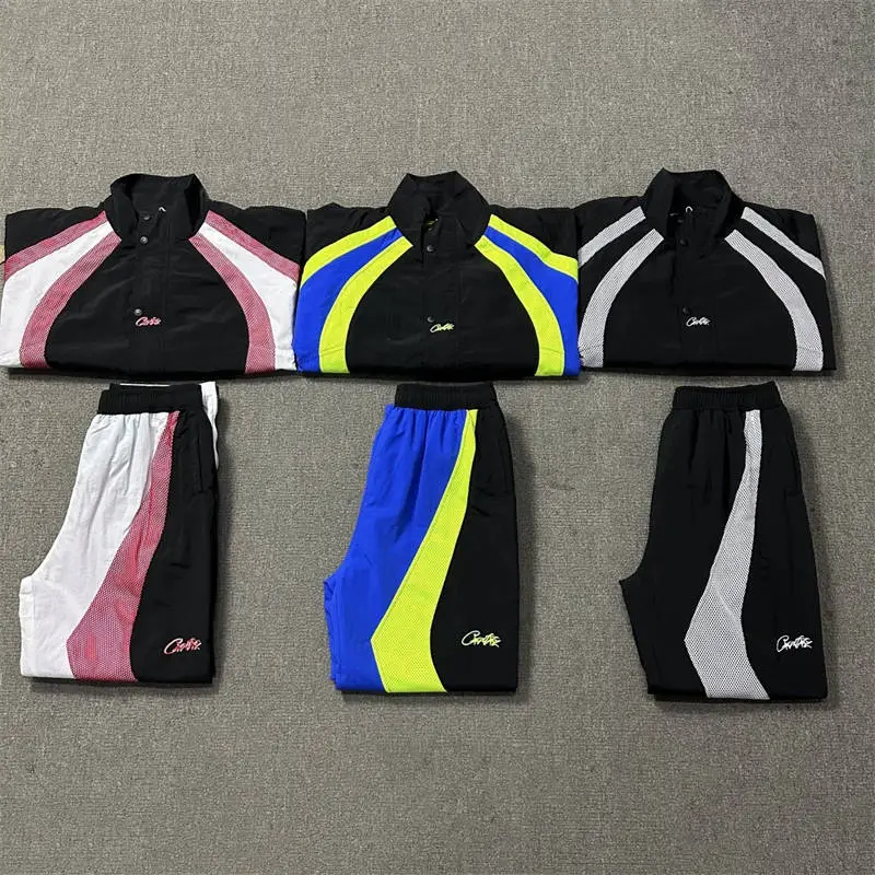 Corteiz Vertigo Shuku jacket sets showing multiple color-block combinations