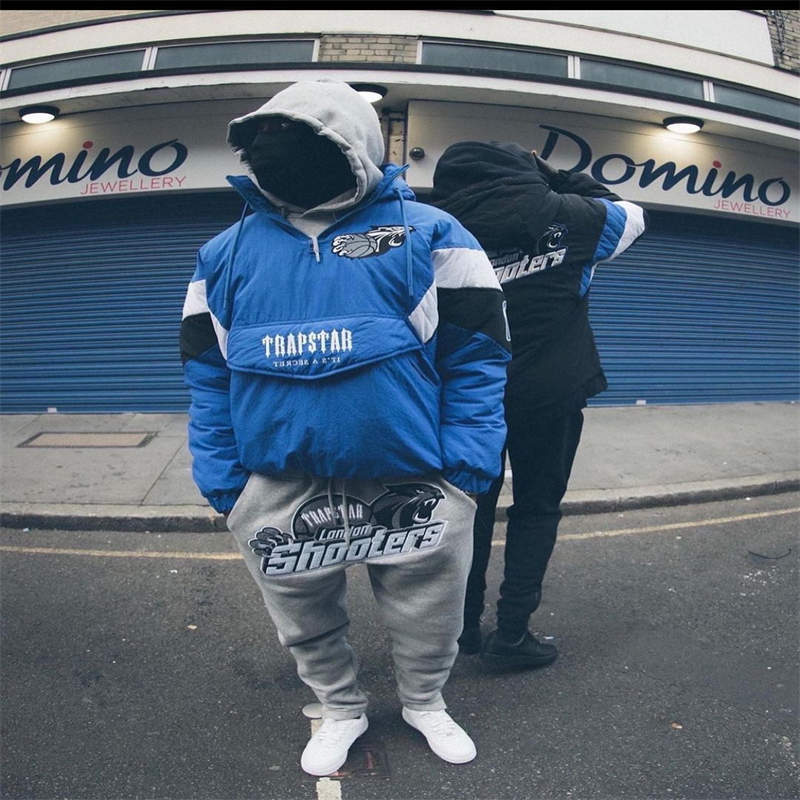 Trapstar Windbreaker Men Zip Pullover Jacket Model Showing View