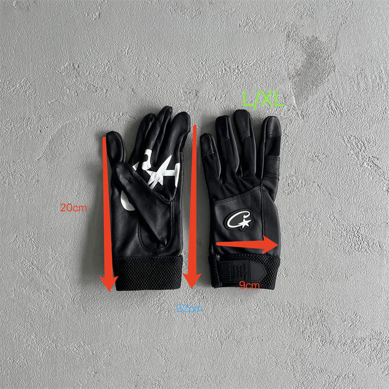 Corteiz Gloves Crtz Alcatraz Genuine Cowhide Leather Mitten