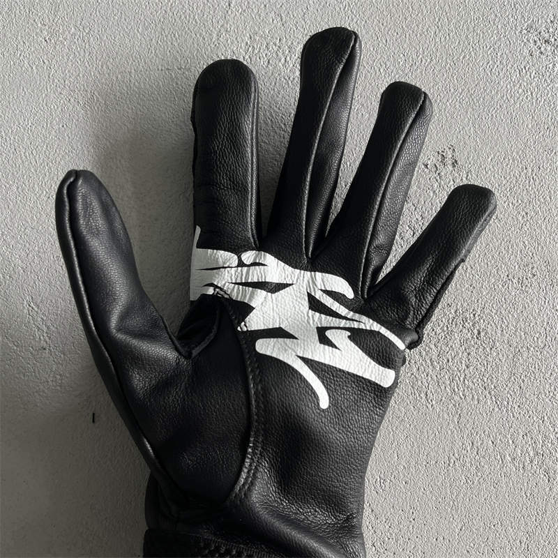 Corteiz Gloves Crtz Alcatraz Genuine Cowhide Leather Mitten