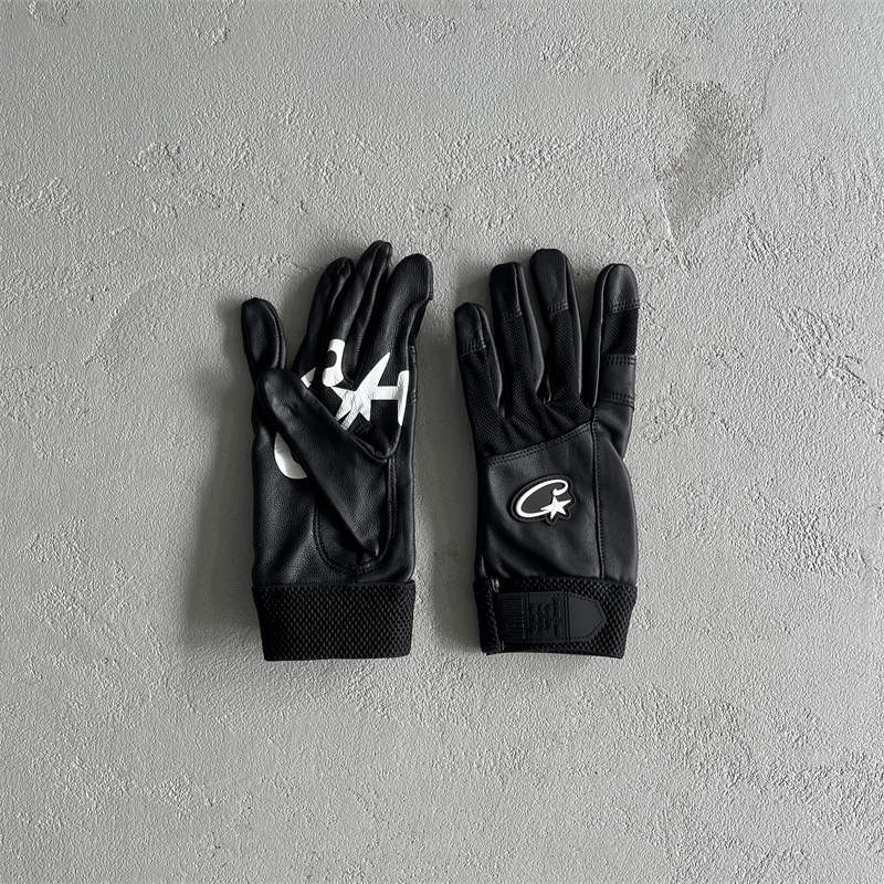 Corteiz Gloves Crtz Alcatraz Genuine Cowhide Leather Mitten