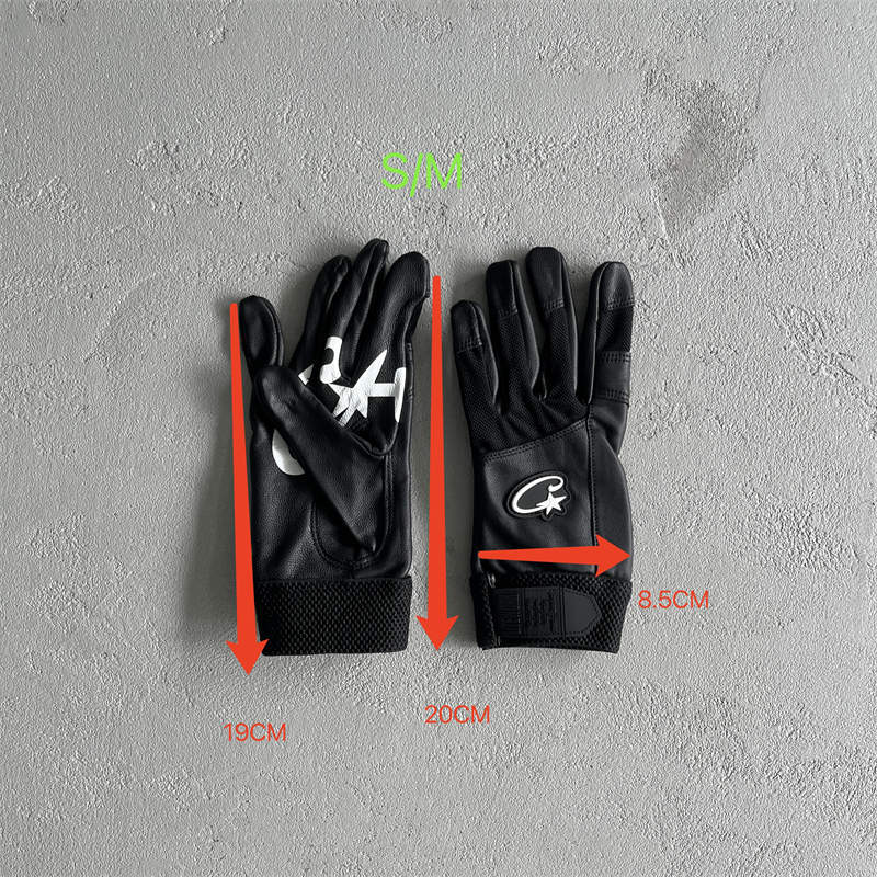 Corteiz Gloves Crtz Alcatraz Genuine Cowhide Leather Mitten