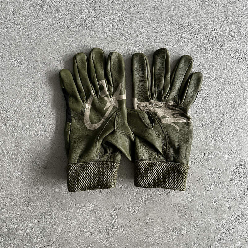 Corteiz Gloves Crtz Alcatraz Genuine Cowhide Leather Mitten