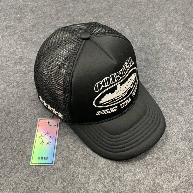 Corteiz Rules The World Trucker Hat Crtz Rtw Alcatraz Print Cap