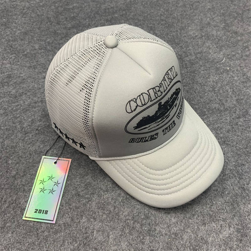 Corteiz Rules The World Trucker Hat Crtz Rtw Alcatraz Print Cap