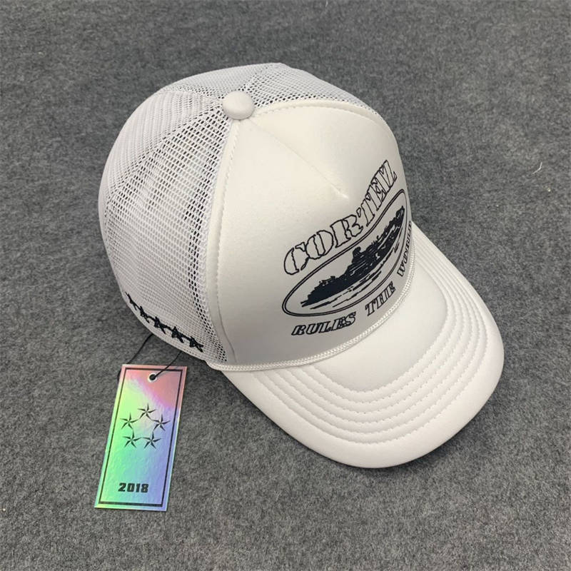 Corteiz Rules The World Trucker Hat Crtz Rtw Alcatraz Print Cap
