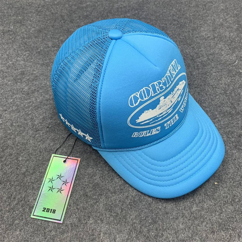 Corteiz Rules The World Trucker Hat Crtz Rtw Alcatraz Print Cap