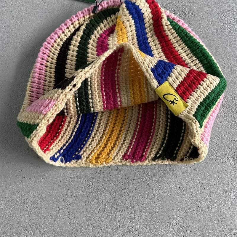 Corteiz Beanie Hat Big Crochet Crtz Vertical Knit Cold Cap