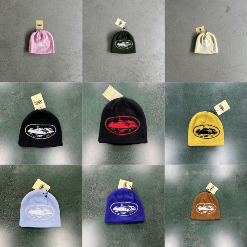 Corteiz Alcatraz Skully front-logo beanie