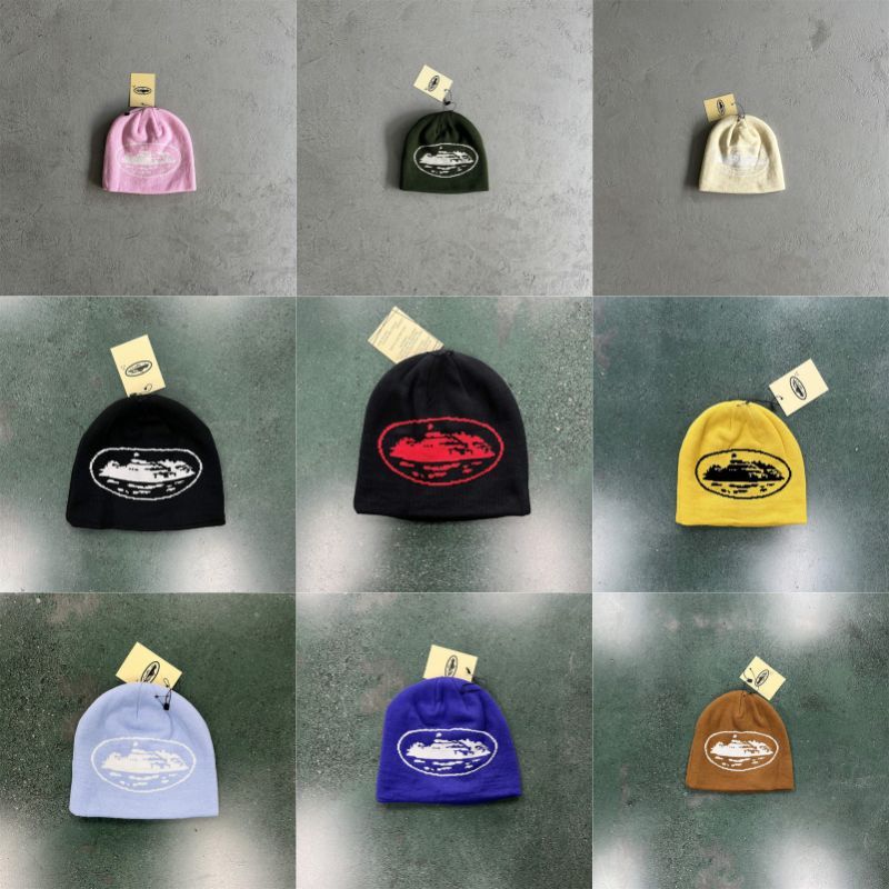 Corteiz Beanie​ Crtz Alcatraz Skully Collection Front