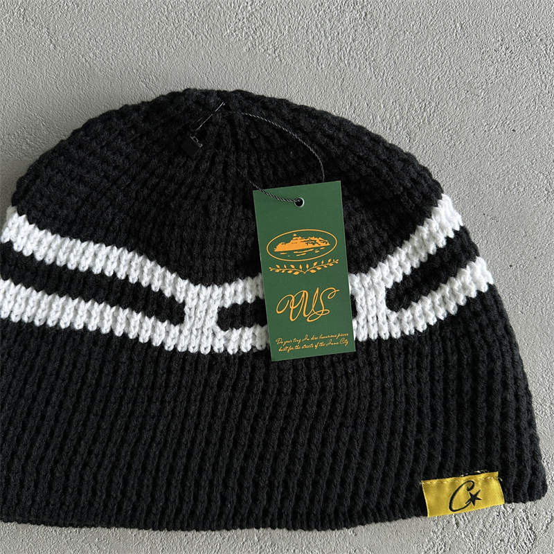 Corteiz Beanie Black CRtz Big Crochet Beanies