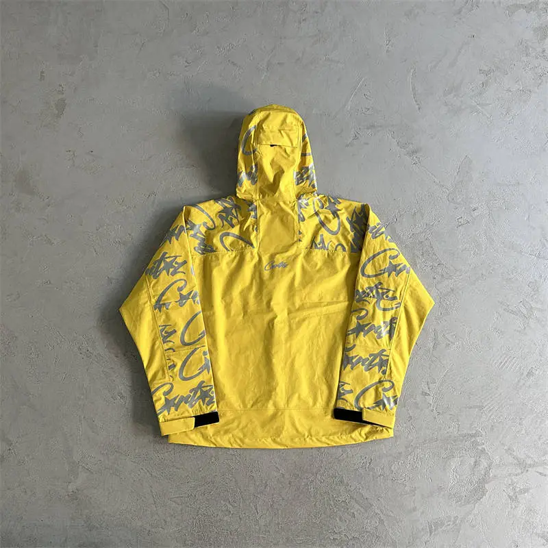 Chaqueta Corteiz Elitework Impermeable Para Hombre - Naranja, Estilo Urbano