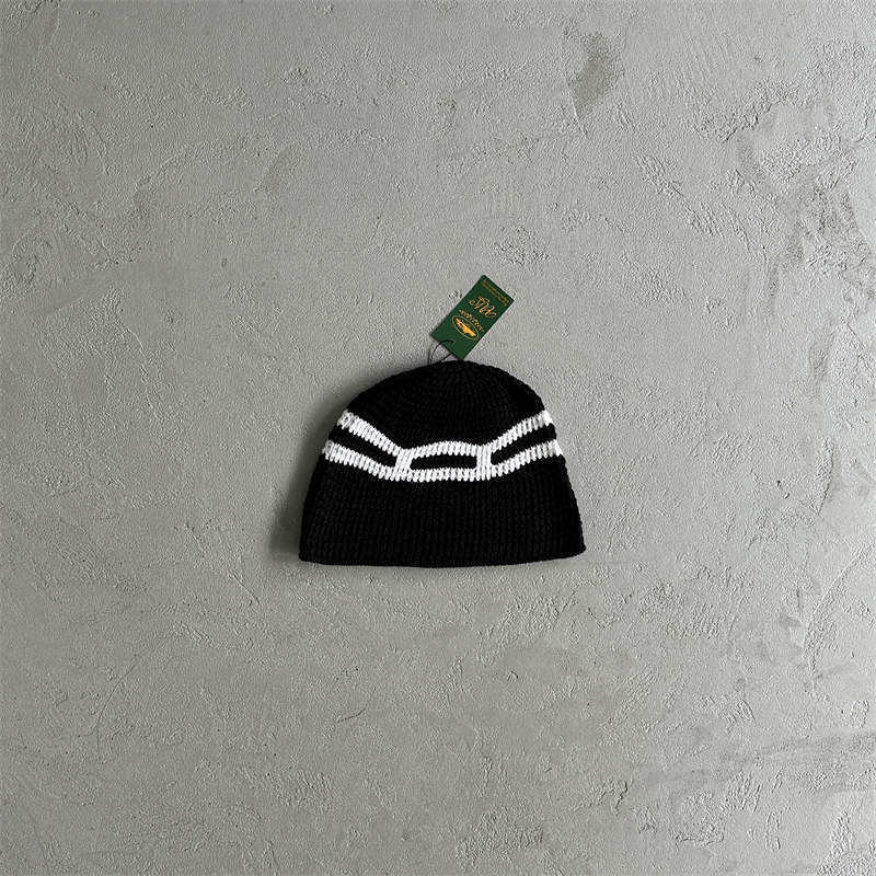 Corteiz Beanie Black CRtz Big Crochet Beanies