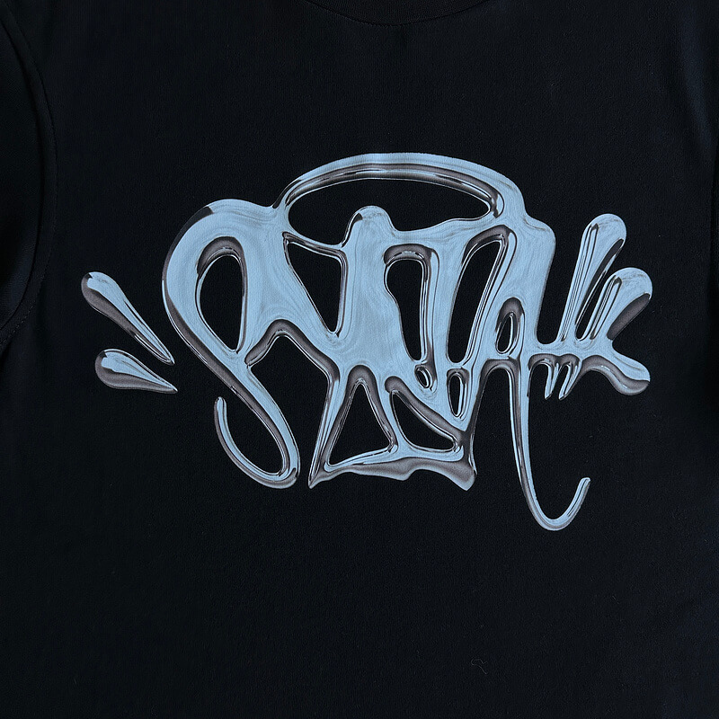 Syna World Chrome Tee Synaworld Logo Print T shirt Black White