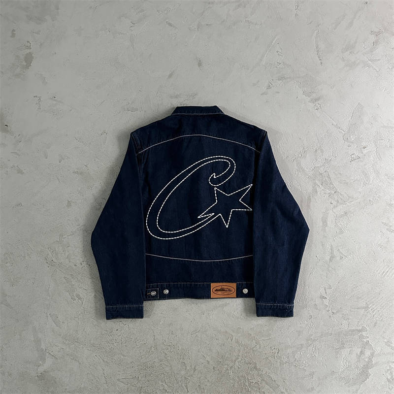Corteiz Jeans Jacket Set Crtz Men C Star Trucker Denim Suit