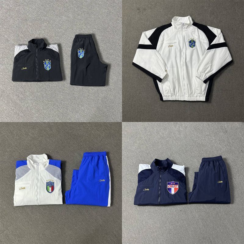 Corteiz Windbreaker Crtz Brasil Olympic Shuku Set Jacket and Pants Tracksuit