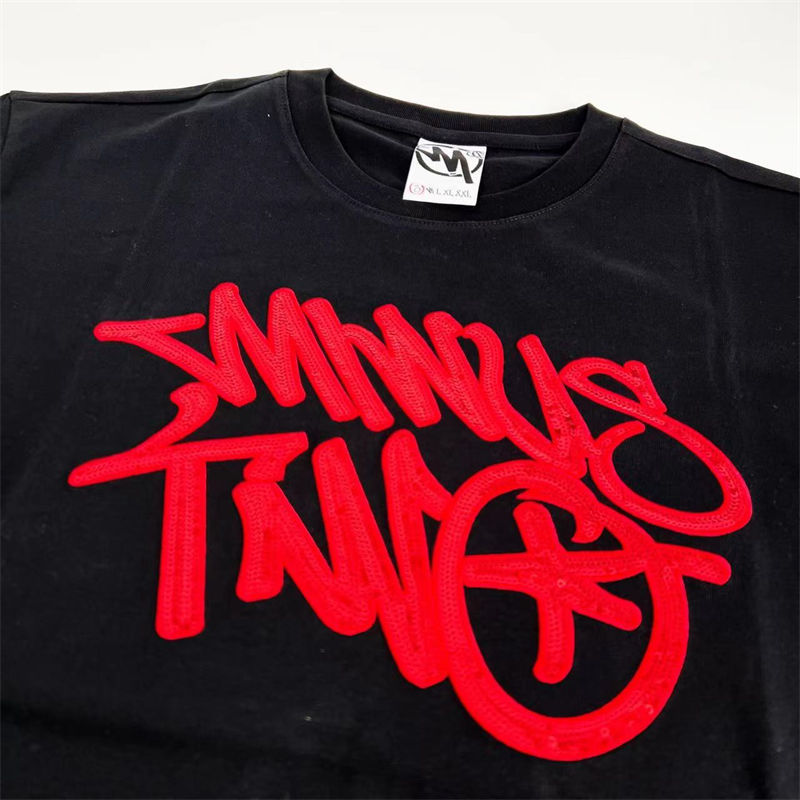 Minus Two Logo T-shirt Minustwo Glitter Sequin Tee