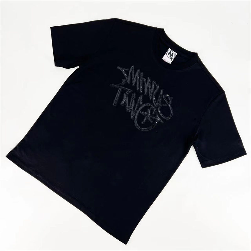 Minus Two Logo T-shirt Minustwo Glitter Sequin Tee