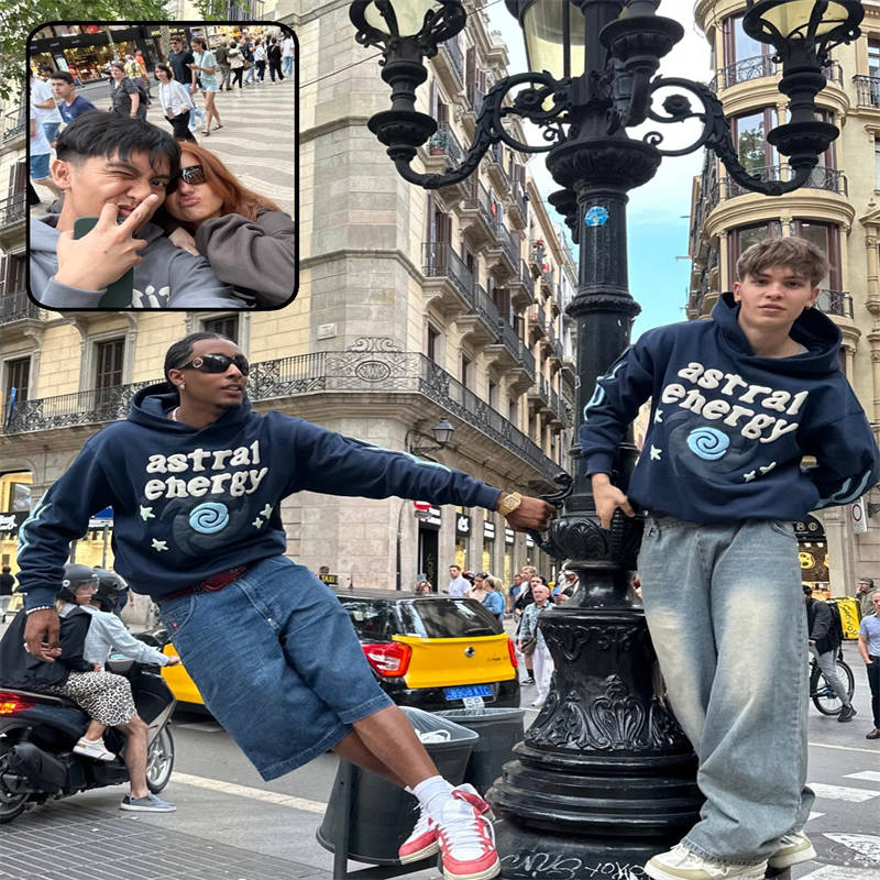 Broken Planet Astral Energy Hoodie Wearing Effect