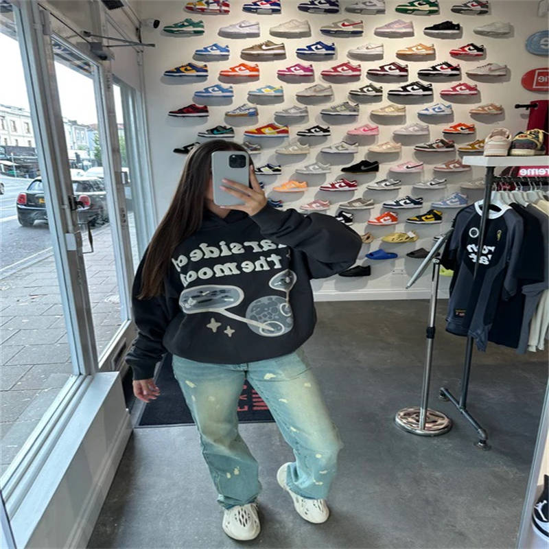 Broken Planet Farside Of The Moon Hoodie Wearing Effect