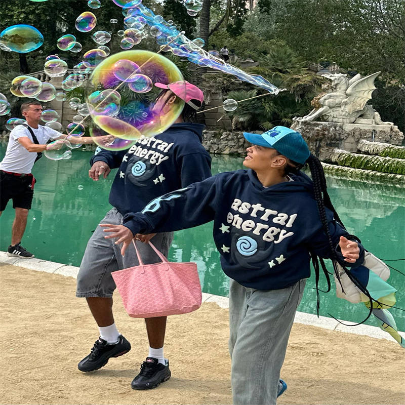 Broken Planet Astral Energy Hoodie Wearing Effect