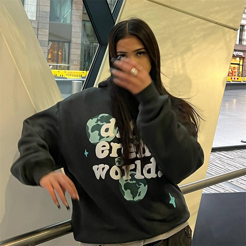 Broken Planet Different Worlds Hoodie Wearing Effect