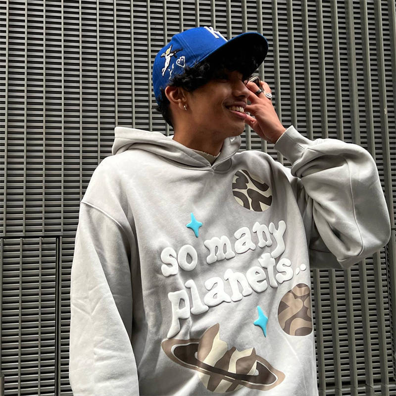 Broken Planet So Many Planets Hoodie Wearing Effect