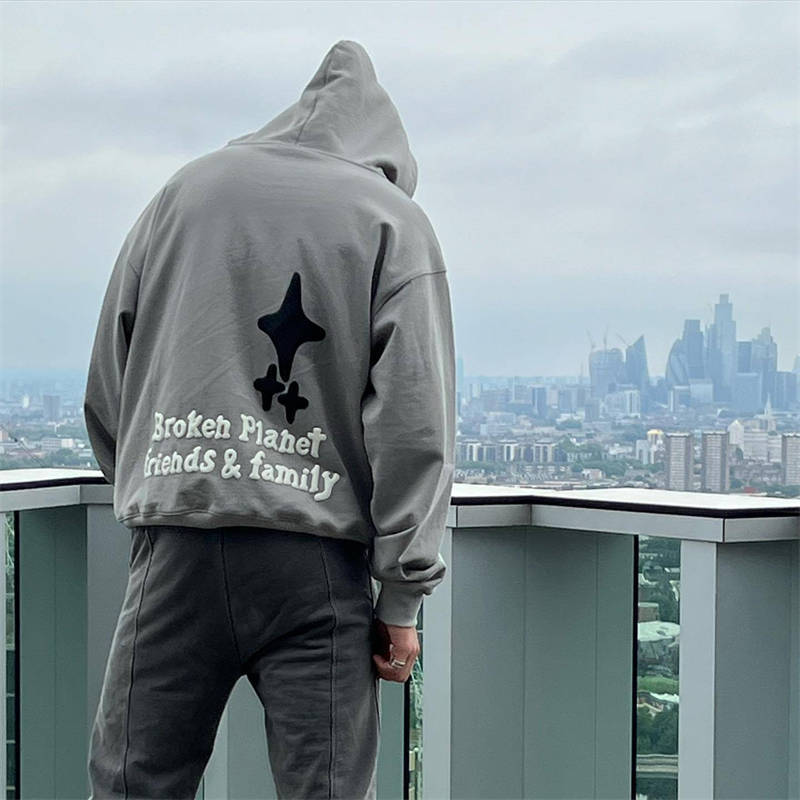 Broken Planet Space Madness Hoodie Wearing Effect