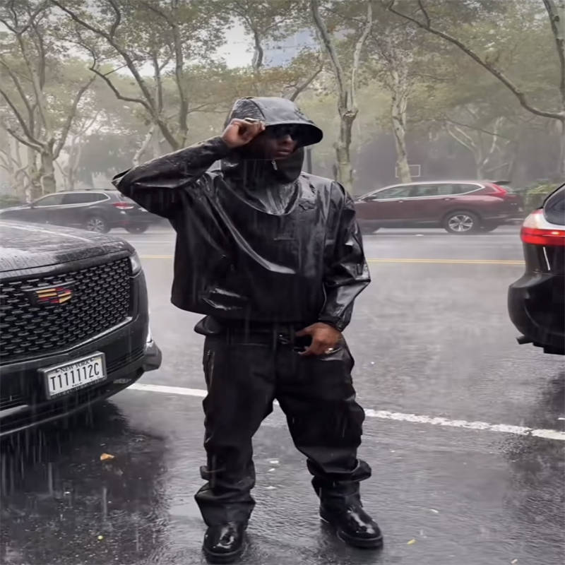 Broken Planet Waterproof Tech Jacket and Pants Wearing Effect