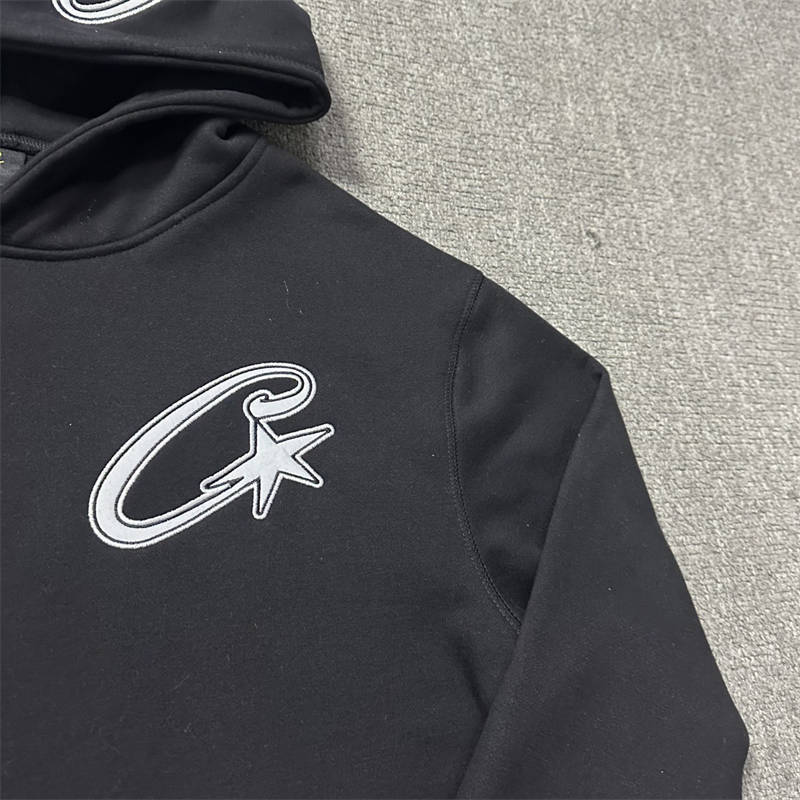 Corteiz Jumpers Crtz Satin C Star Appliqué Hoodie and Bottoms