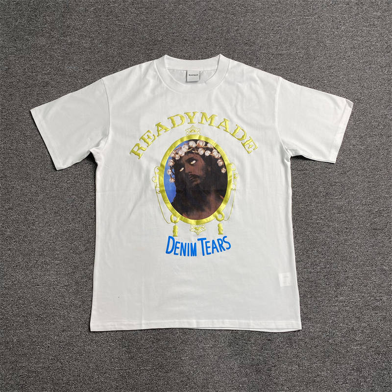 Readymade Denim Tears Jesus Print Cotton Wreath T-shirt