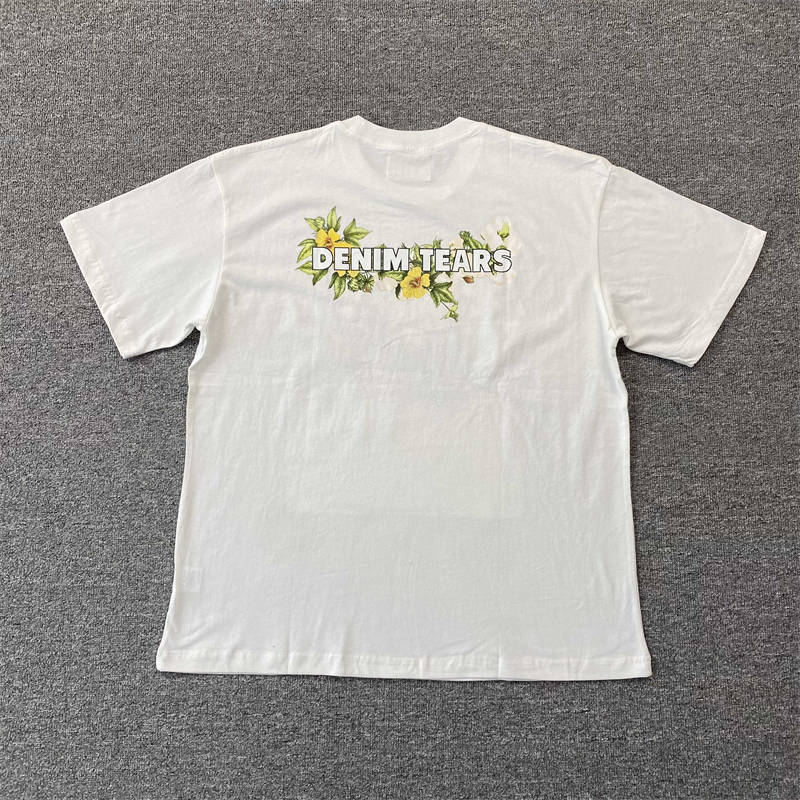 Denim Tears Jesus Crown Made of Cotton T Shirt